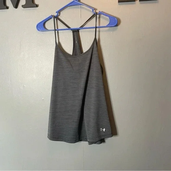 Under armour racerback tank top heather gray size medium - Picture 1 of 7